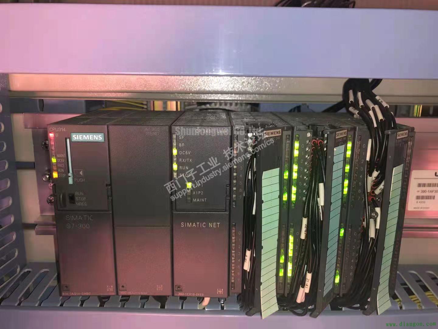 Siemens S7-300 PLC lights up red and SF fault is eliminated