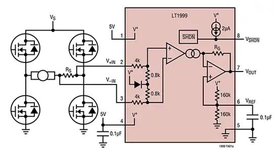 Efficient Current Monitoring Using Integrated Bidirectional Current Sense Amplifier