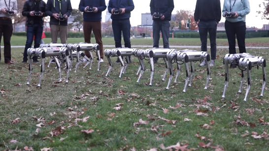 MIT scientists demonstrate a group of miniature cheetah robots that can play soccer