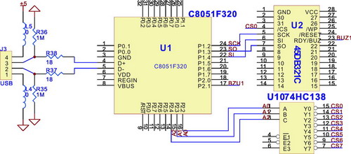 Design of Data Acquisition and Storage Circuit Based on C8051F320 USB Interface