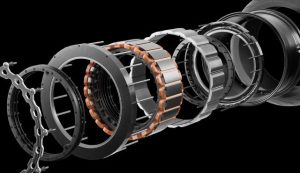 Electric motorcycle wheel-motor-with-a-hole