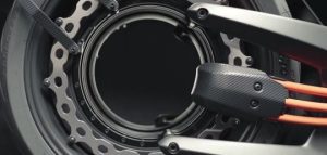 Electric motorcycle wheel-motor-with-a-hole