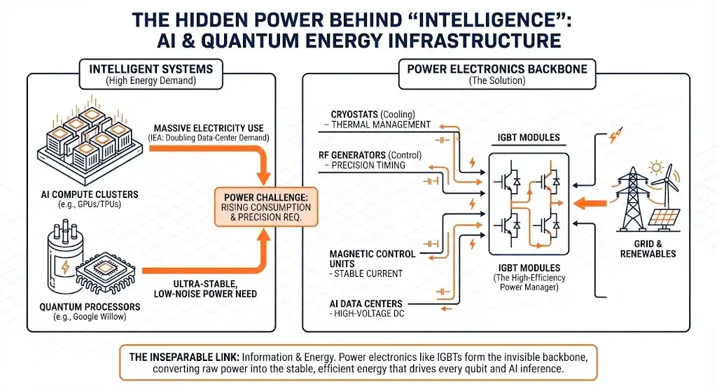 Quantum Chips, AI Supercomputing, and IGBTs: The Hidden Power Challenge Behind Next-Gen Compute