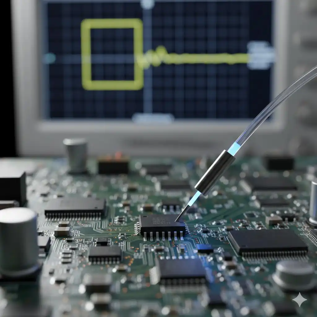Testing a high-voltage GaN half-bridge with an optically isolated probe