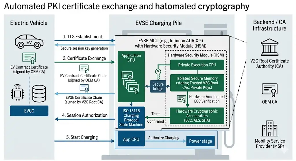 simplified iso15118 pki pnc trust chain diagram