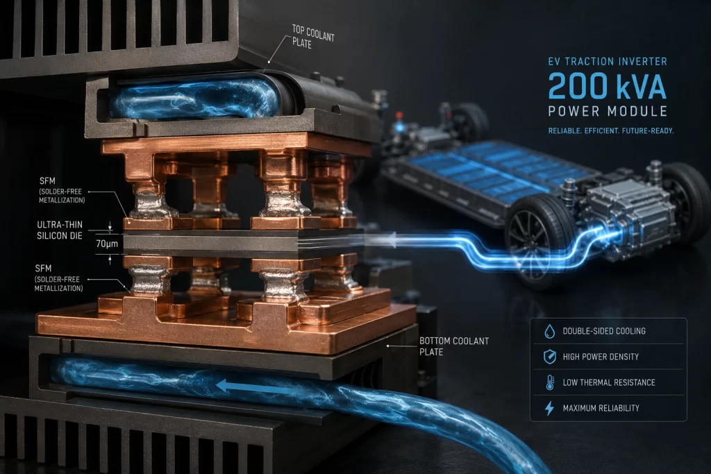 Pushing the Reliability Boundaries of Double-Sided Cooling (DSC) Packaging in HEV/EV Power Modules