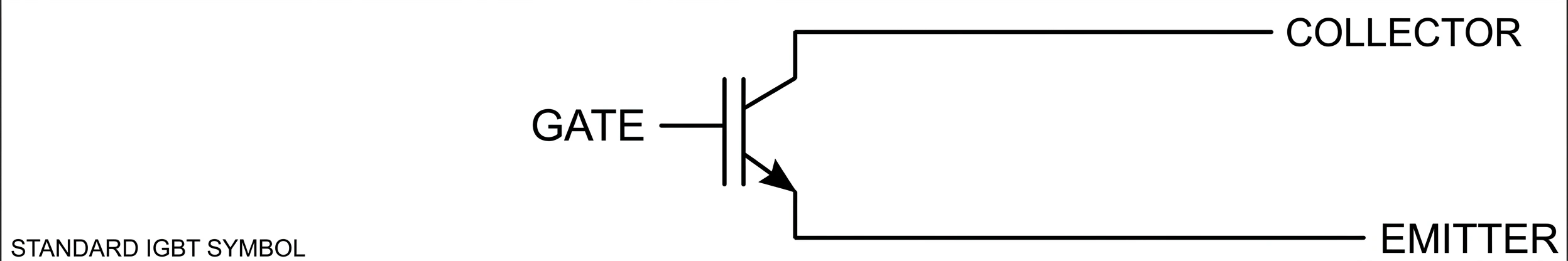 Standard IGBT schematic representation highlighting terminal connections subjected to transient turn-off stress