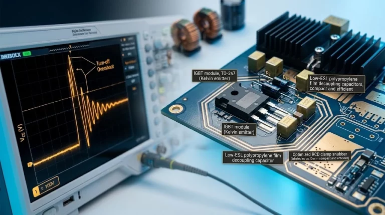Mastering Power System Dynamics: Stray Inductance, Voltage Overshoot, and Snubber Design in High-Frequency Power Converters